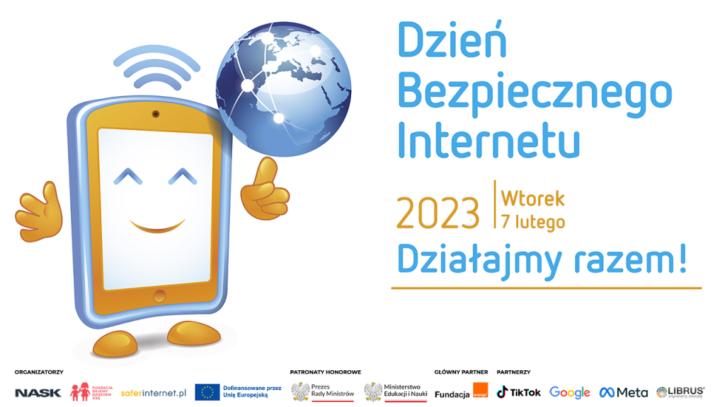 Plakat z okazji Dznie Bezpiecznego Internetu